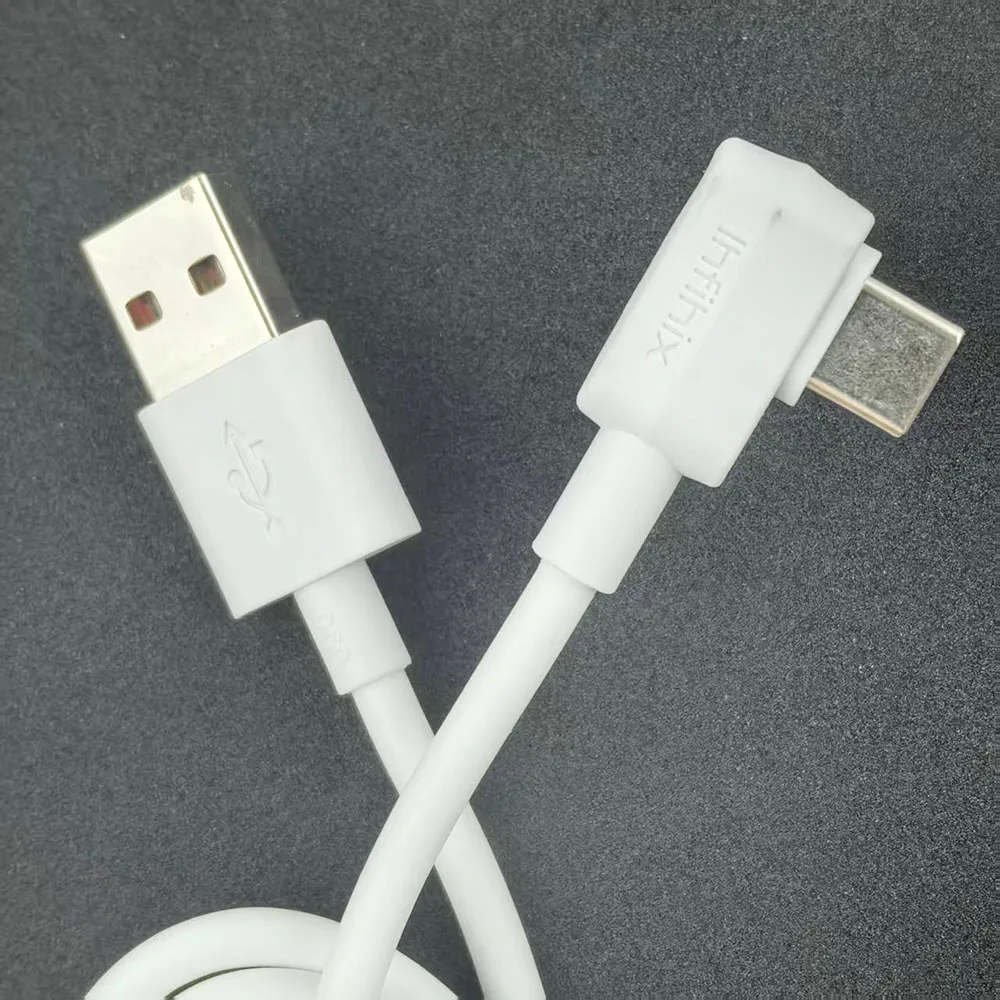 Infinix 1M USB Type C Cable 90 Degree For Note/Hot 70 60 50 40 30 GT 50 30 20 Pro Razr 50 40 Ultra Fast Charing Gaming Data Wire