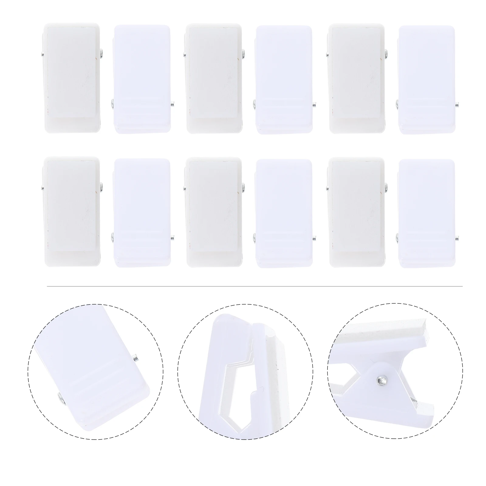 

25pcs Plastic Badge Clips Card Fixing Tools Double Sided Adhesive Strong Mini Clamps Practical Accessories