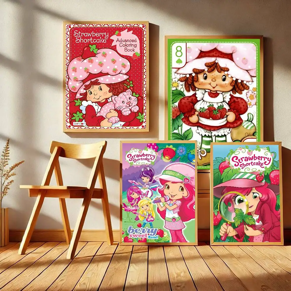 Berry Bitty City S-strawberry cute S-shortcake Classic Vintage Posters HD Quality Wall Art Retro Posters for Home Room Wall