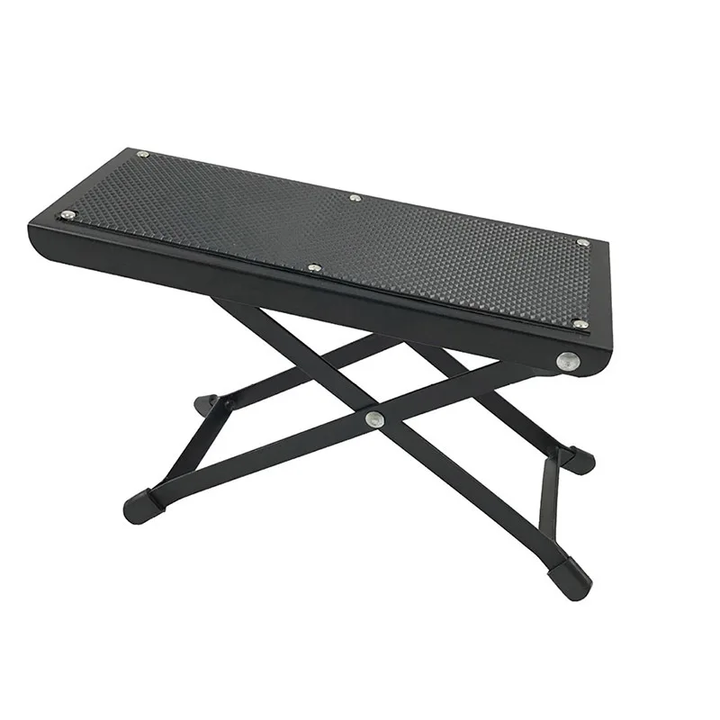 

Guitar Footstool Guitar Foot Rest Metal with 6 Height Adjustable Stand Foldable Foot Stand for Classical Electric Guitar