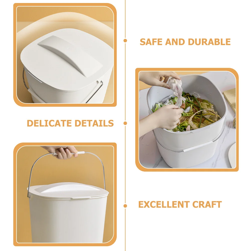 

Kitchen Trash Can Large Capacity Cartoon Style Dry Wet Separated Household Waste Bucket Easy to Clean Kitchen Garbage Bin