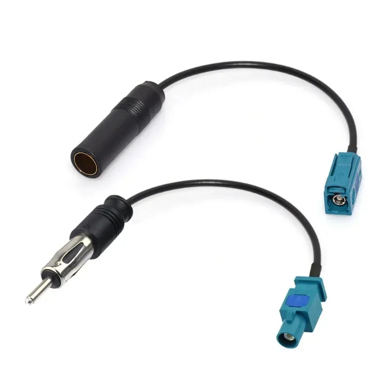 2 pçs carro fm am antena de rádio estéreo fakra adaptadores cabos para fakra z fêmea para din fêmea fakra z macho para din macho adaptadores