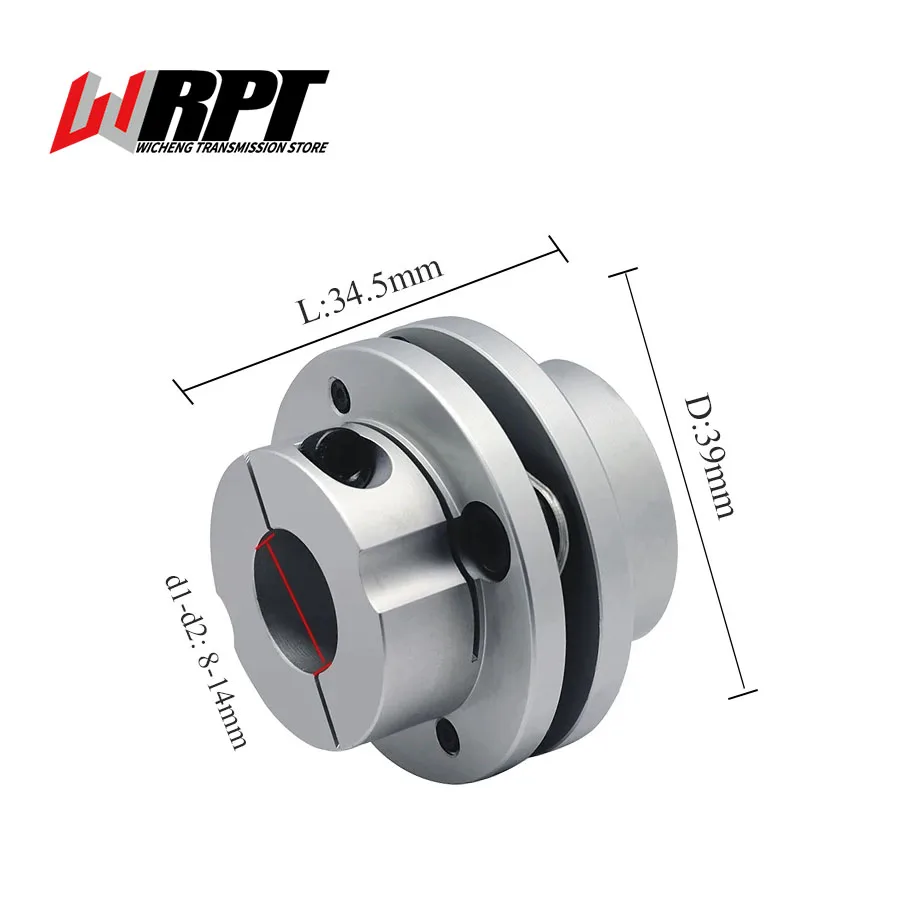 

CST Aluminum Alloy Single Diaphragm Coupling Stepped Elastic Diaphragm Coupling Motor Flange Coupling CST-39X34.5