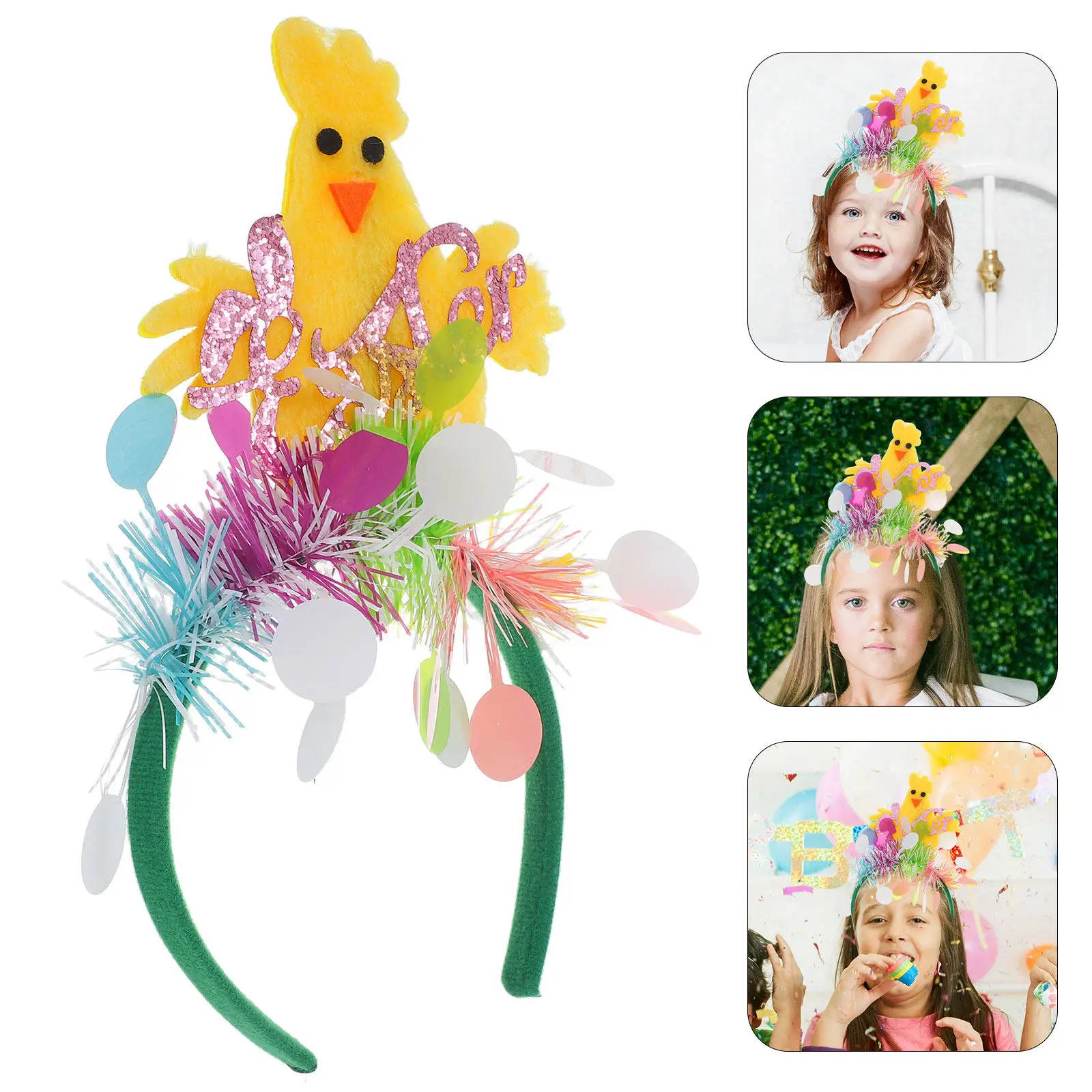 

Easter Chick Headband Soft Comfortable Hairband for Kids Adults Holiday Festival Spring Outdoor Party Decoration Costume Supply