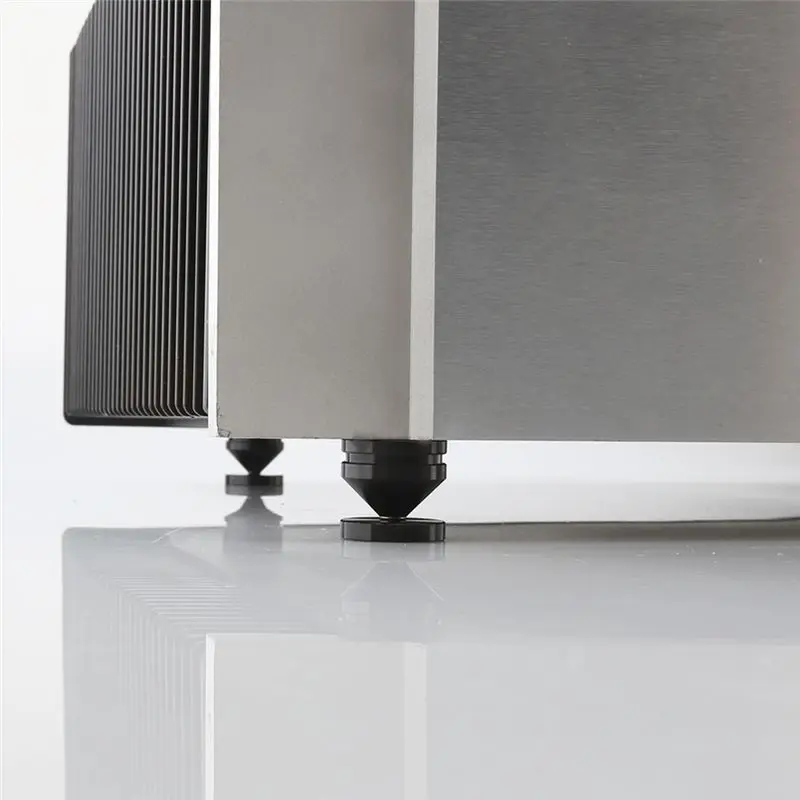 & AT27  8 Set Speaker Stand Feet Foot Pad Aluminium Alloy Metal Spikes Cone Floor Foot Nail Silver