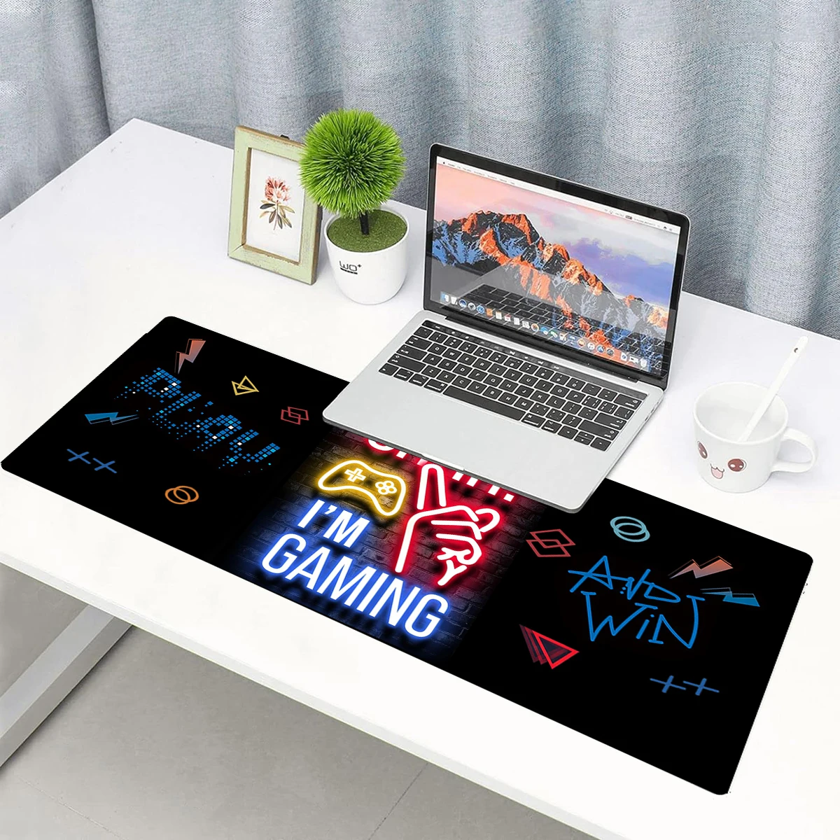 Grande Gaming Mouse Pad, Desk Pad para Teclado, 3D Game Mouse Pad para Sala de Estar, Quarto, Game Player Home, 31,5x11,8