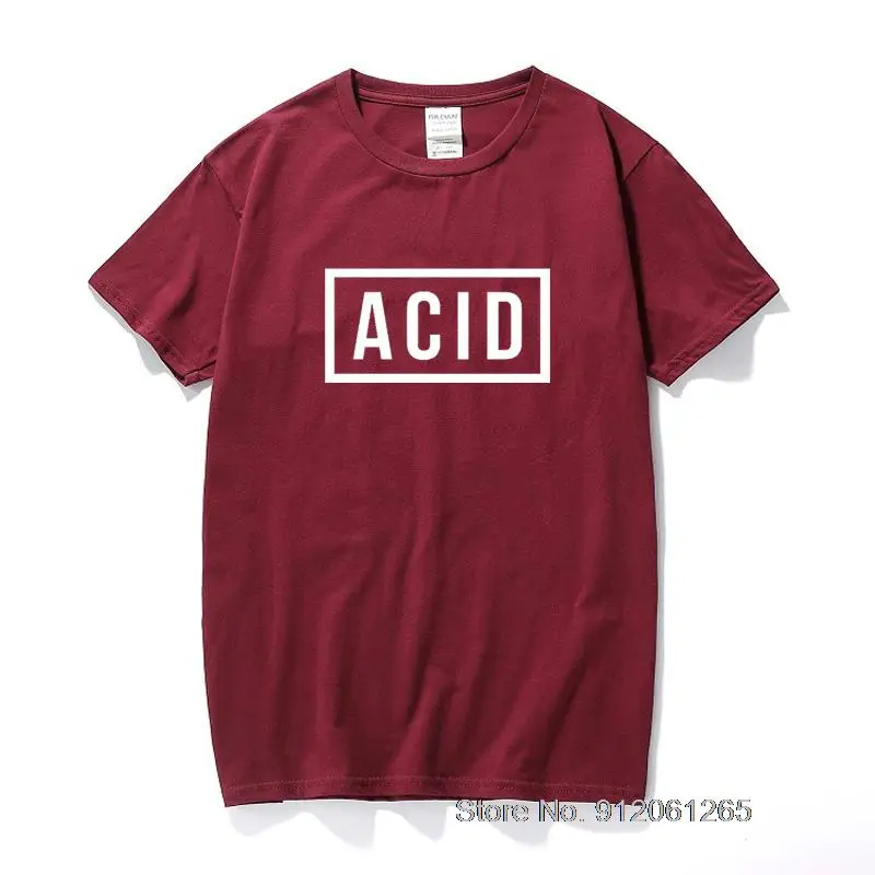 ACID Block Graphic Printed T-shirt 808 303 Techno House Underground Music Top Summer Fashion Camiseta Masculina Cotton T shirt