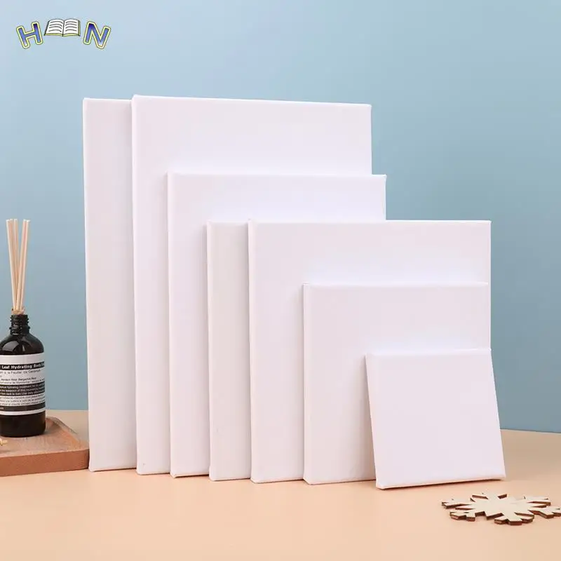 New 1Piece White Blank Square Artist Canvas For Canvas Oil Painting,Wooden Board Frame For Primed Oil Acrylic Paint