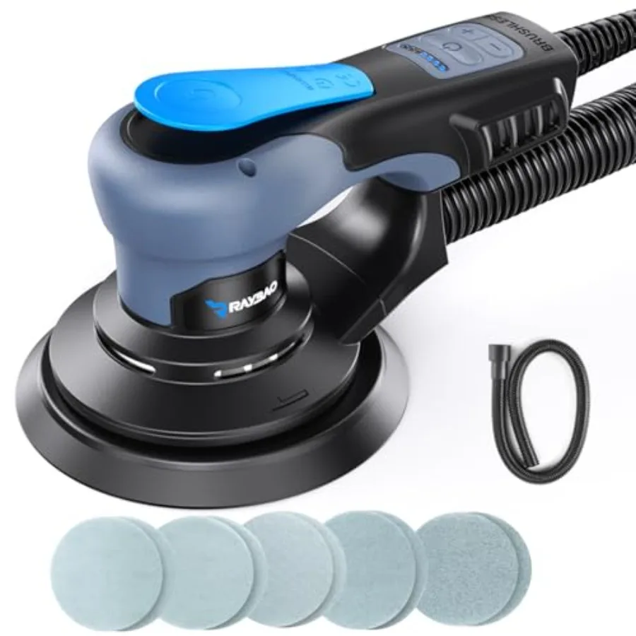 

Power Random Orbit Sanders Electric Sander 5.0mm 6Inch 350W Low Vibration Orbital Sander 6 Variable Speed MAX 10000RPM Handheld