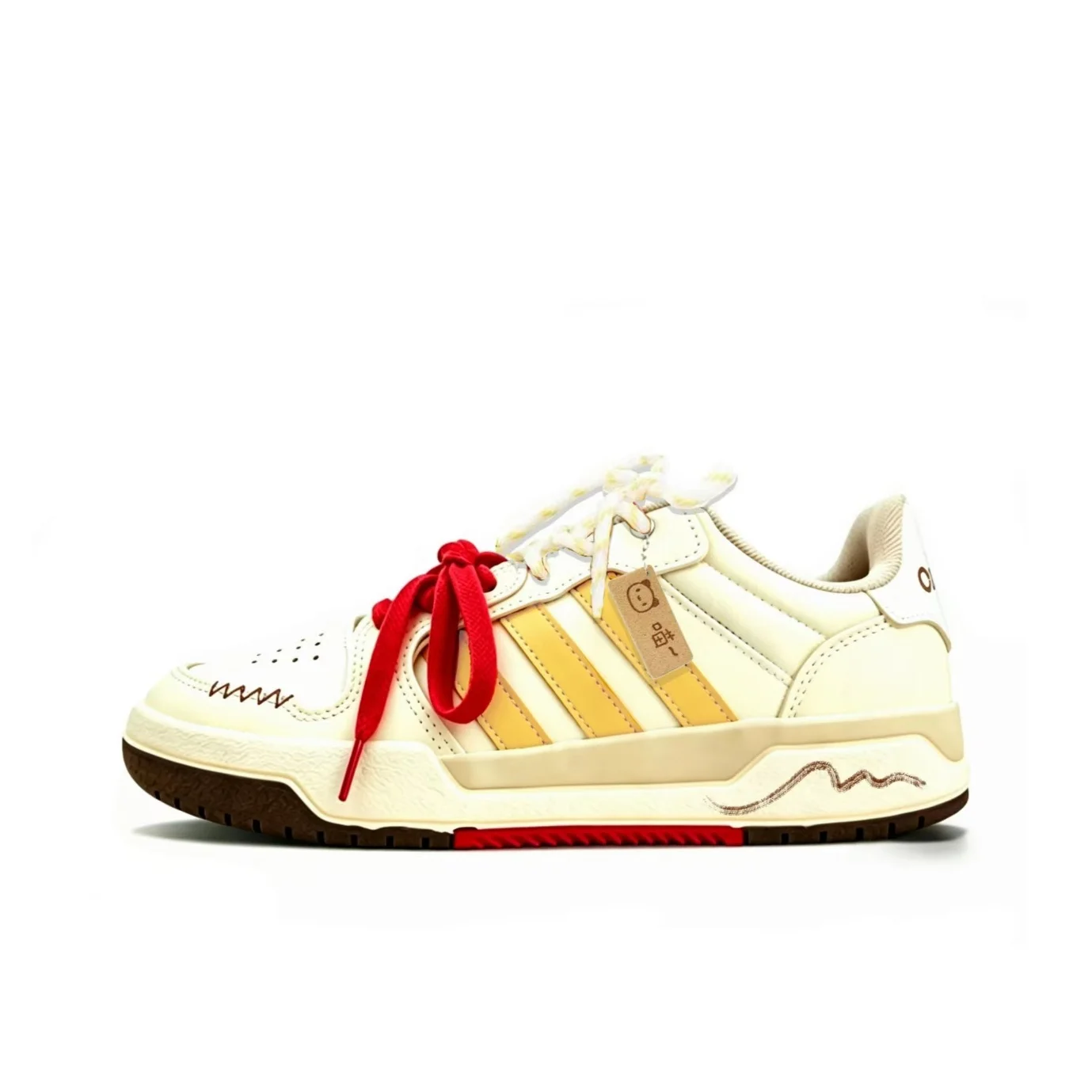 Adidas ENTRAP Slip Resistant, Abrasion Resistant, Height Increasing Low top Skateboard Shoes Unisex Ecru FW3462（Team2264-）