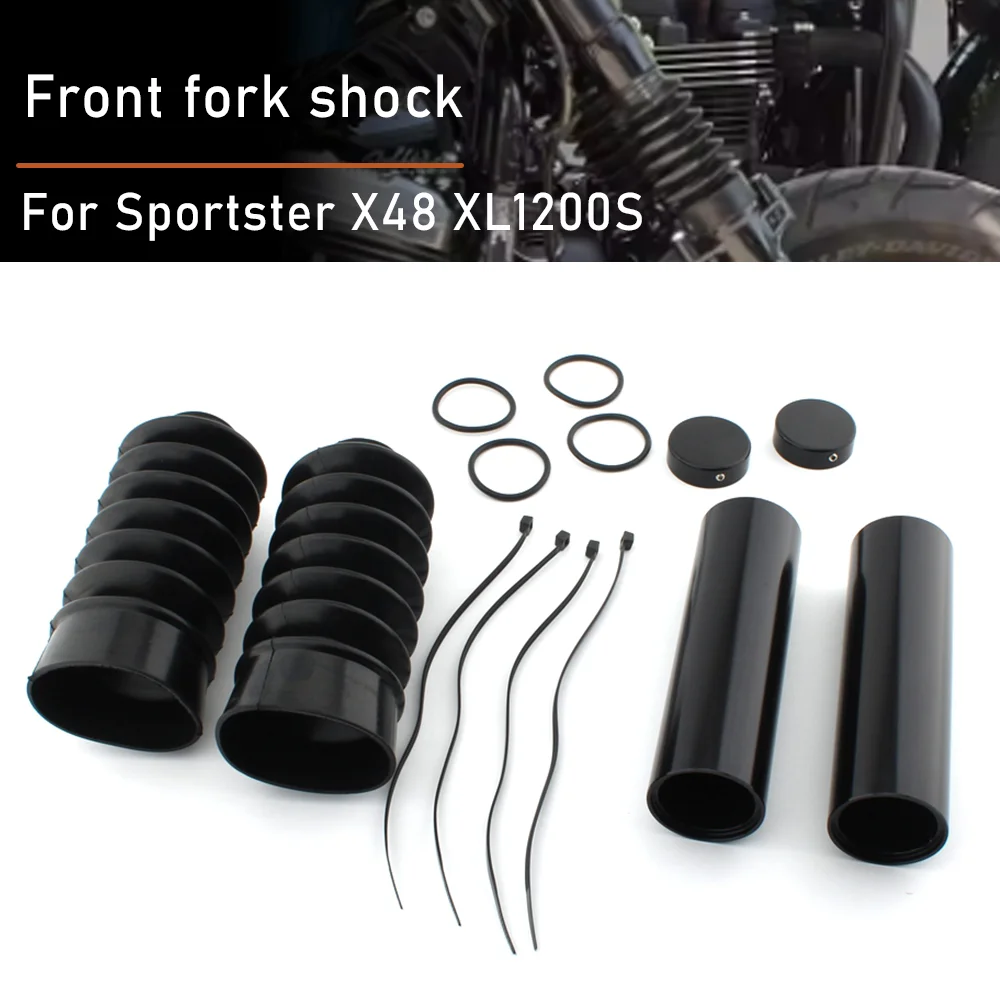 

Motorcycle Front Lower Fork Cover Gaiter Shock Boot For Sportster X48 XL1200S XL1200C XL1200X XL1200XS 1988-2015