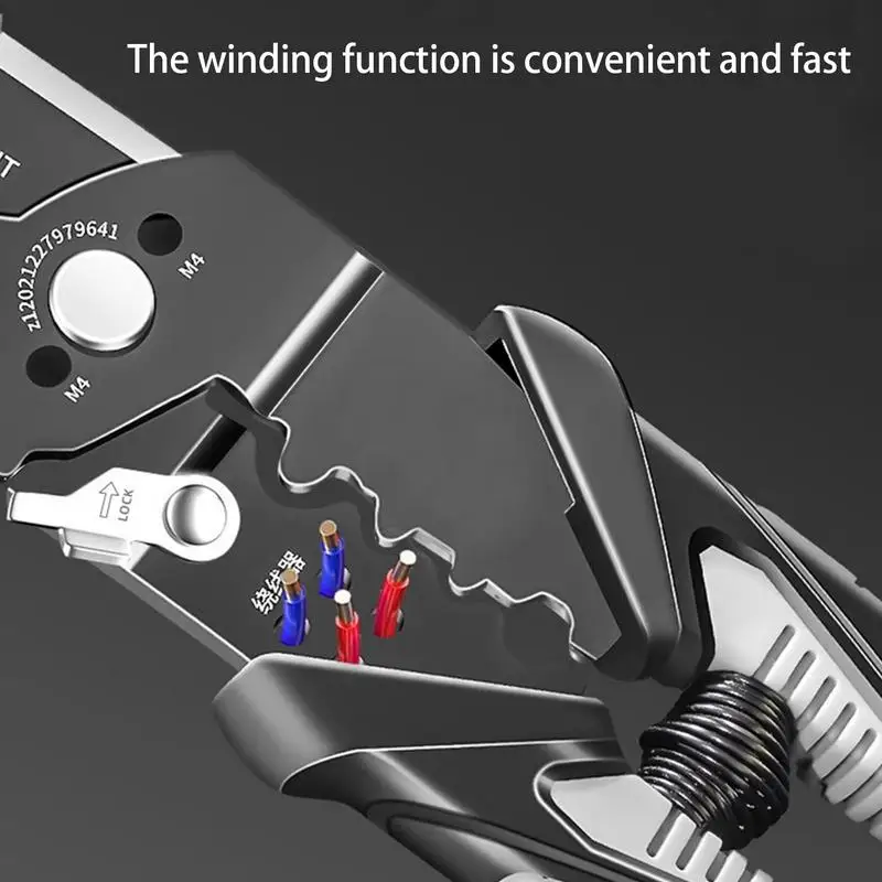 Wire Stripping Tool Non-Slip Wire Cord Electricians Pliers Wire Splitter Crimper In Forged Steel For Garage Home Factory