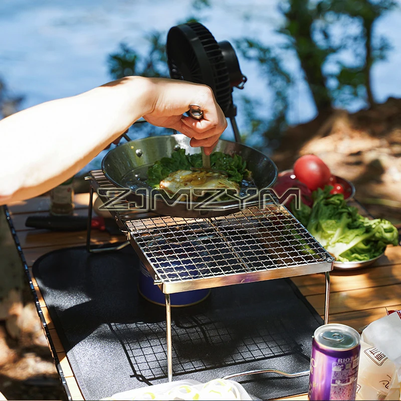 Stainless Steel BBQ Steel Folding Table Outdoor Camping Portable BBQ Table For Barbecue Cookout