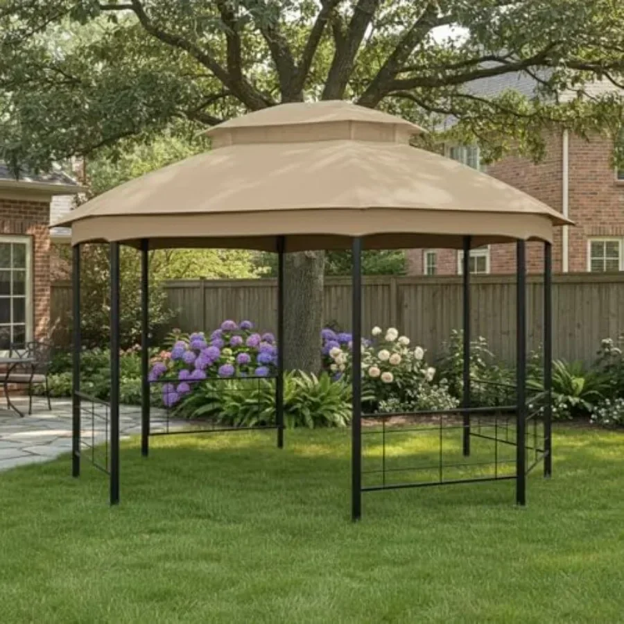 Reinforced RipLock 350 Replacement  Top Cover for Seagrove 10' x 12' Gazebo Model A101014900 in Black with UV Protection and We