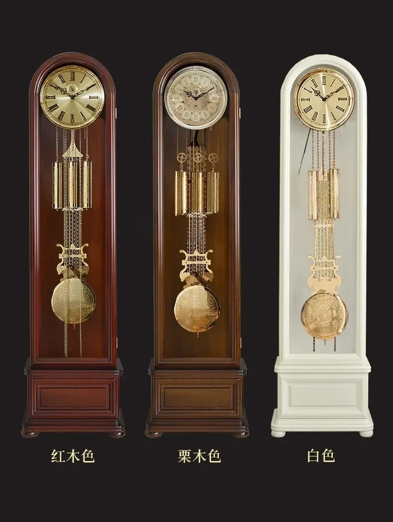 xxAmerican Chinese Retro Pendulum Clock European Living Room Clock Vertical   Mechanical Floor Clock
