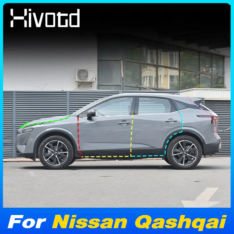 Full Car Soundproof Trim Cover For Nissan Qashqai 2024 Rubber Dustproof Windshield Sealing Strip Exterior Protective Accessories