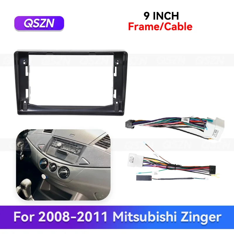

QSZN 9-дюймовый для Mitsubishi Zinger 2008-2011 Android Auto мультимедиа GPS MP4 автомобильный радиоприемник стерео рамка жгут проводов комплект