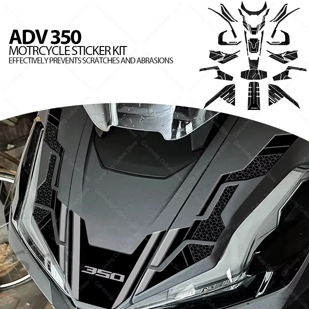 

For ADV 350 adv350 Motorcycle Accessories Waterproof Protective Tank Pad Sticker Kit 3D Epoxy Resin Protective Sticker