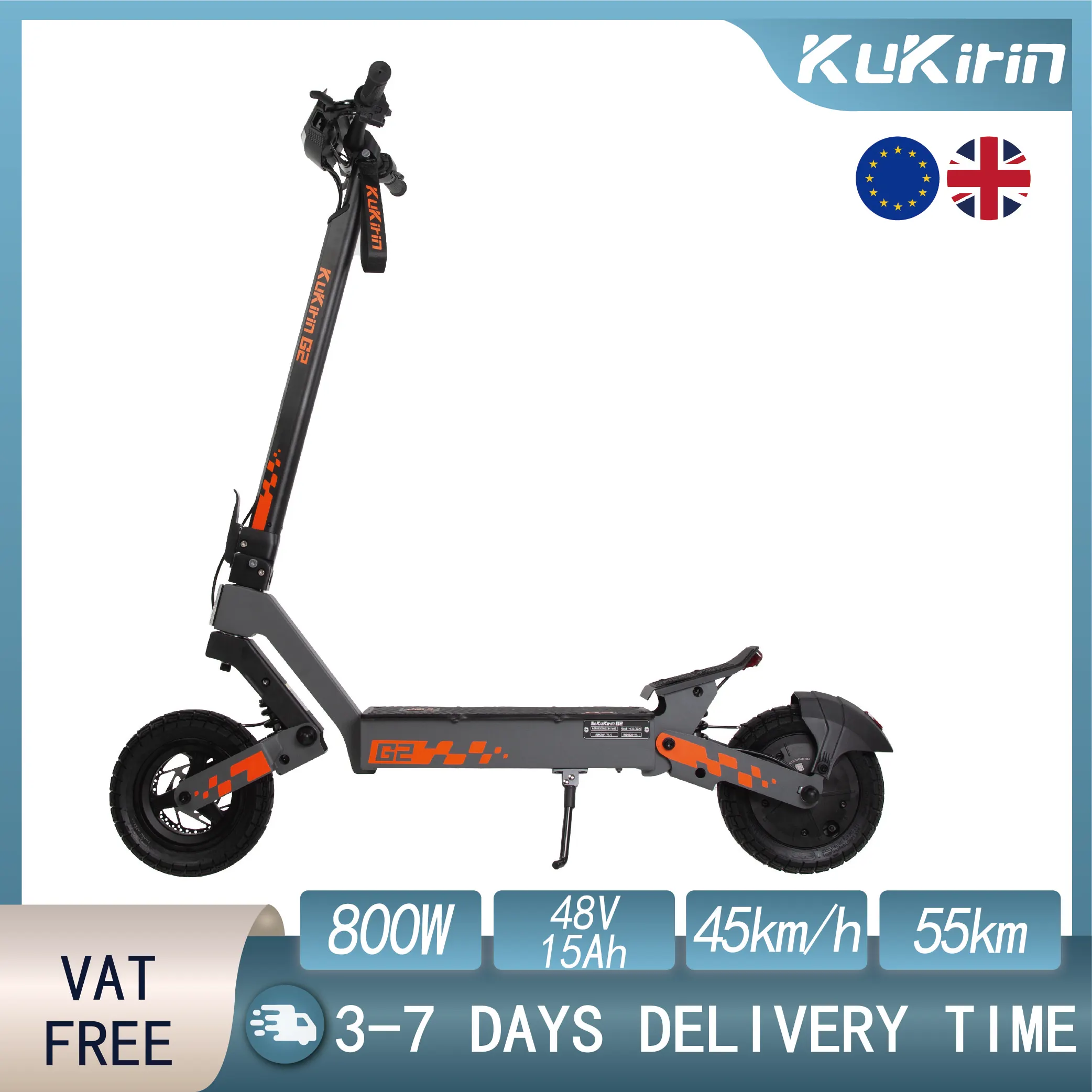2025 nouveau Kukirin G2 Scooter électrique 800W 48V15AH vitesse maximale 45 km/h 10 pouces pneus portée maximale 55km pliable e-scooter