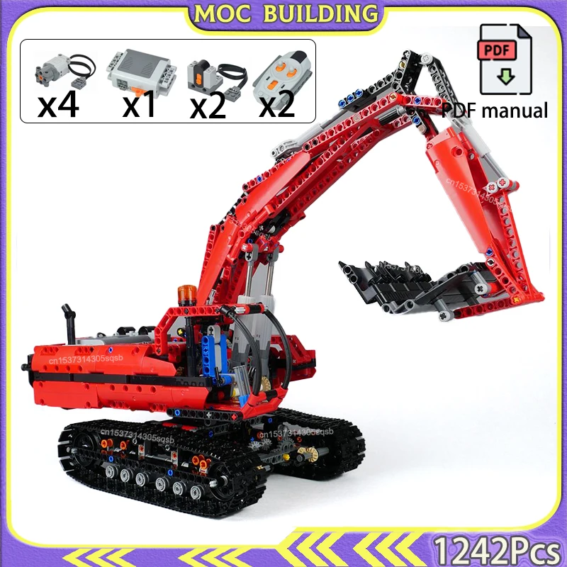 

Technology Remote Control Motorized Excavator RC Car Vehicle with Power Function Moc Building Block Assembly Construction Toys