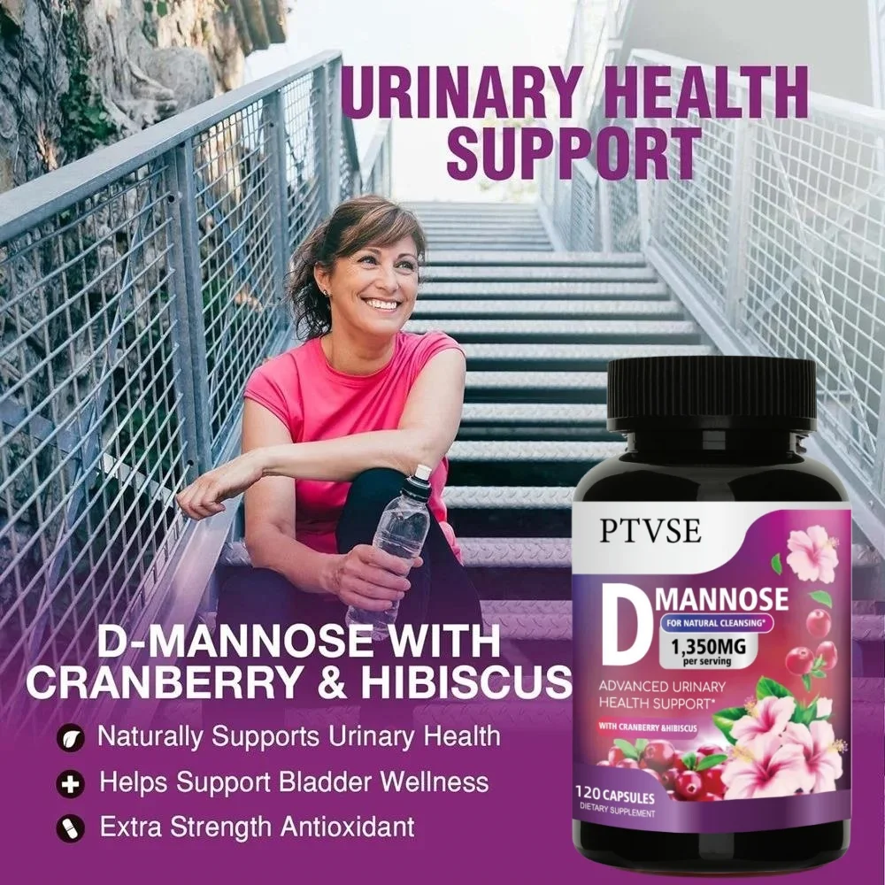 D-Mannose - Urinary Tract UT Cleanse & Bladder Health - Made with Cranberry, Hibiscus & Dandelion Root