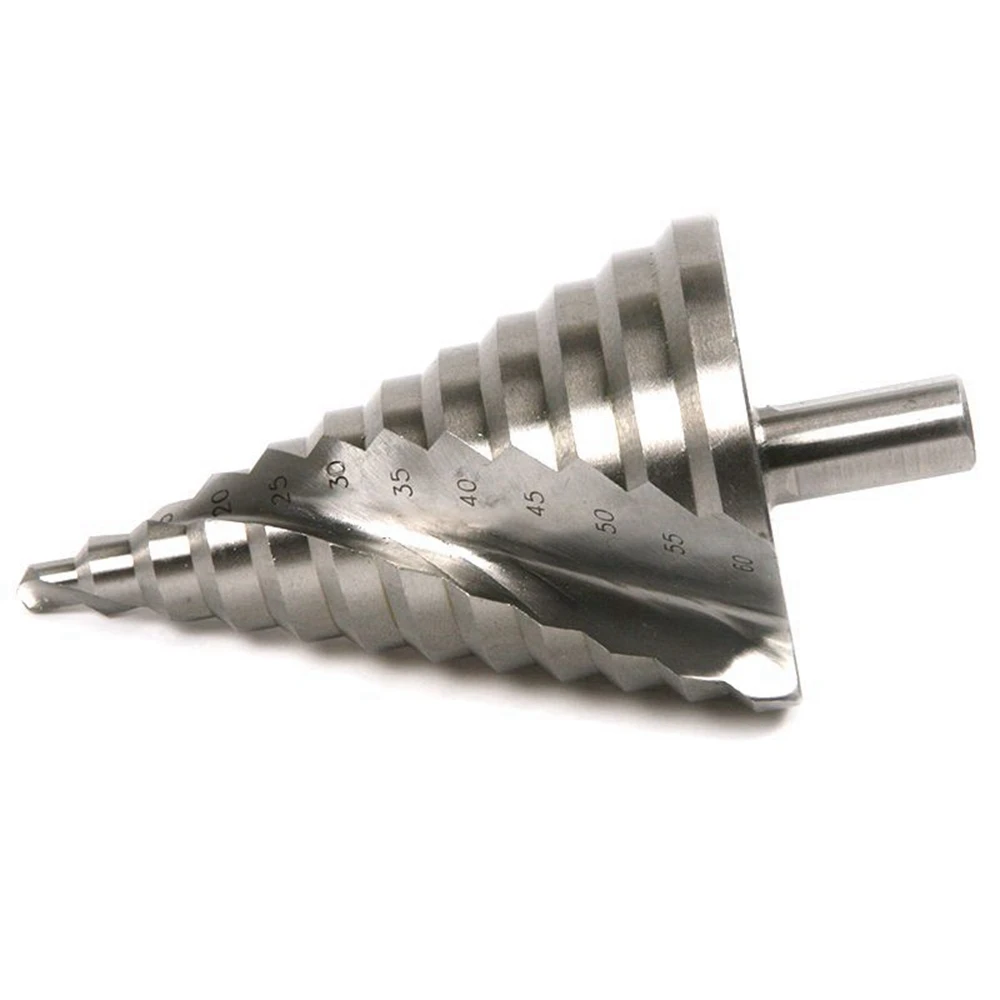 Krachtige 6-60mm adım koni matkap uçları delik kesici Bit yivli kenarları HSS adım çekirdek matkap ucu rayba Herramientas Para Carpinteria