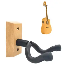 Guitar Hangers Hook Wood Guitar Wall Display Bracket Reusable Hard Wood Base Guitar Wall Hooks For Acoustic Guitars Ukulele