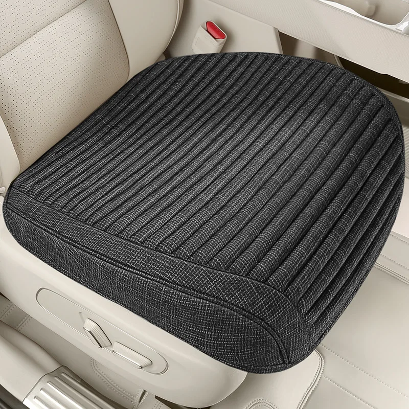 26 New Linen Car Seat Cushions Mustard Wheat Shell Lavender Filled Healthy Seat Cushions Front and Back Seats Three-piece Set