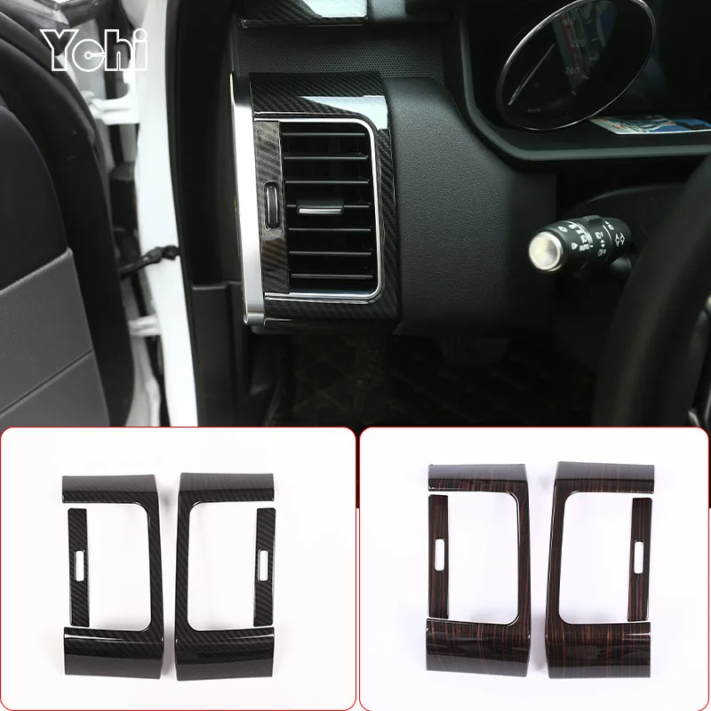 

For Land Rover Range Rover Sport 2014-2018 ABS Carbon Fiber Car Dashboard Side Air Outlet Panel Frame Trim Car Accessories