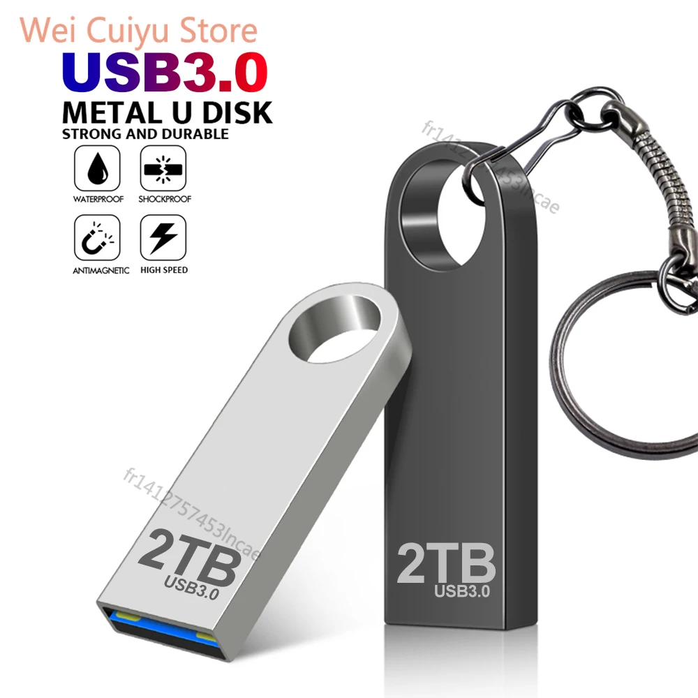 Nouveau 2025 clé USB en métal 2 to Cle clé USB 1 to clé haute vitesse 512 to 128 go mémoire Usb 3.0 pour équipement xiaomi mijia