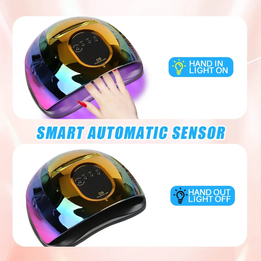 57 diod LED Lampa do suszenia paznokci Lampa UV LED do paznokci 114 W Suszarka do paznokci z 4 ustawieniami timera Lampa do manicure Światło UV Kabina Narzędzia do paznokci