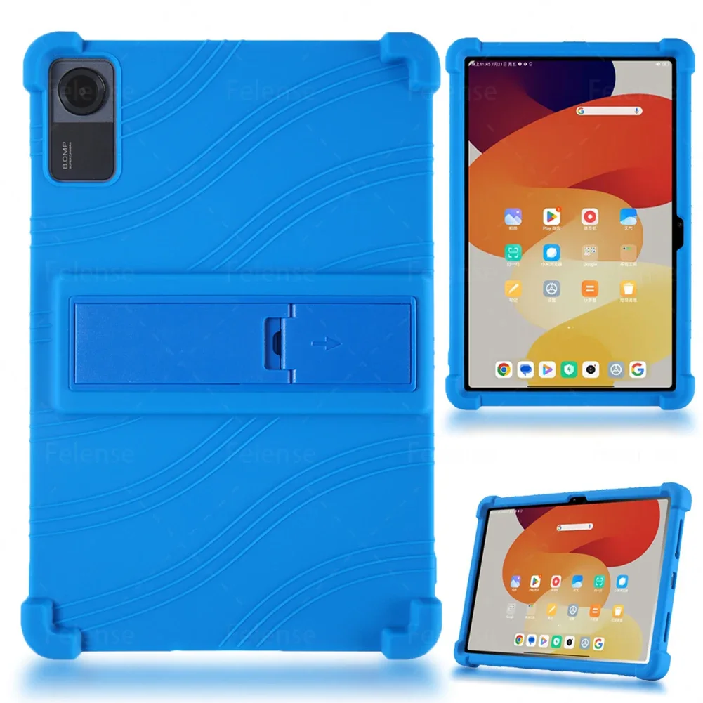 For Xiaomi Redmi Pad SE 11.0 inch Soft Shockproof Silicone Kickstand Adjustable Tablets Cover For Redmi Pad SE 11.0\