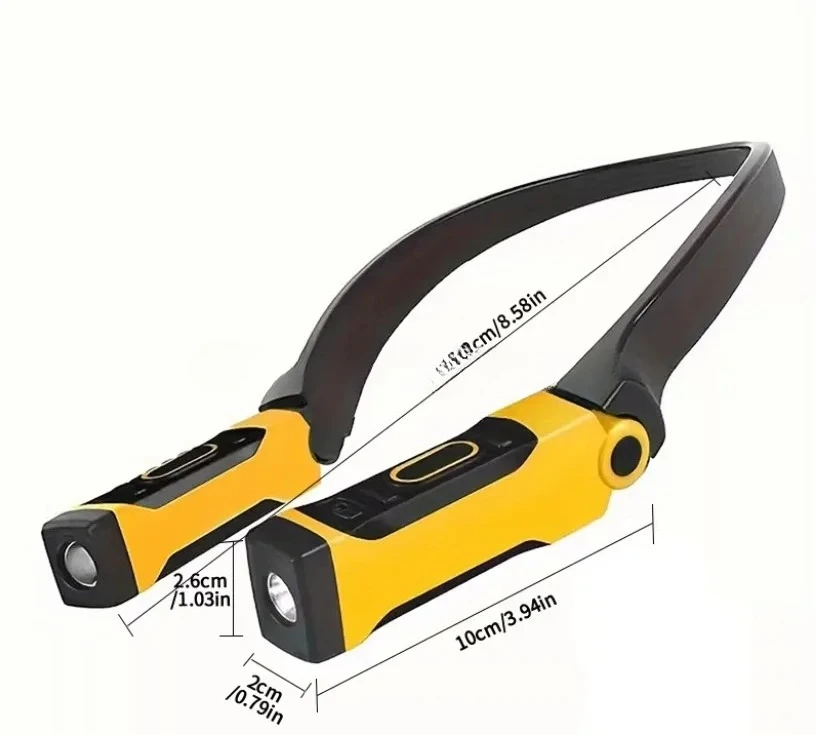 Rechargeable USB Reading Lamp Neck Book Light, 2 Brightness Levels, Bendable Arms For Reading, Camping, Repairing