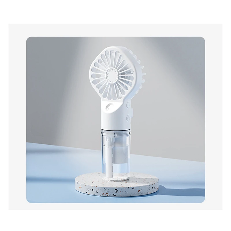 Ventilador portátil portátil de pulverização de água, ventilador para dormitório estudantil, mini ventilador, suprimentos de verão, ferramenta de resfriamento ao ar livre