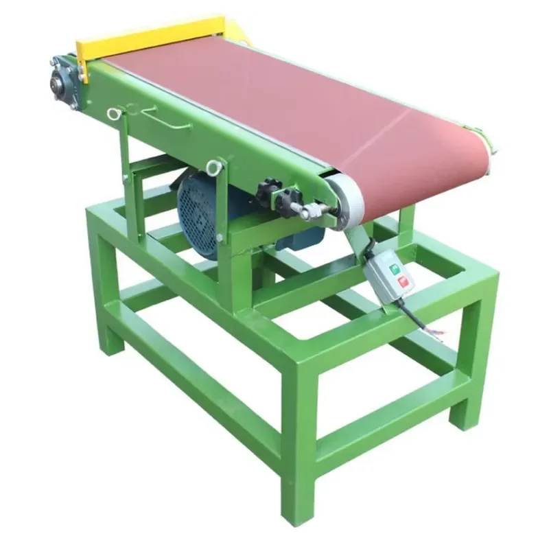 Portable Woodworking Vertical Small Metal Parts Belt Grinding Lathe Derusting Sander Plane Polishing Machine 2kW 60kg