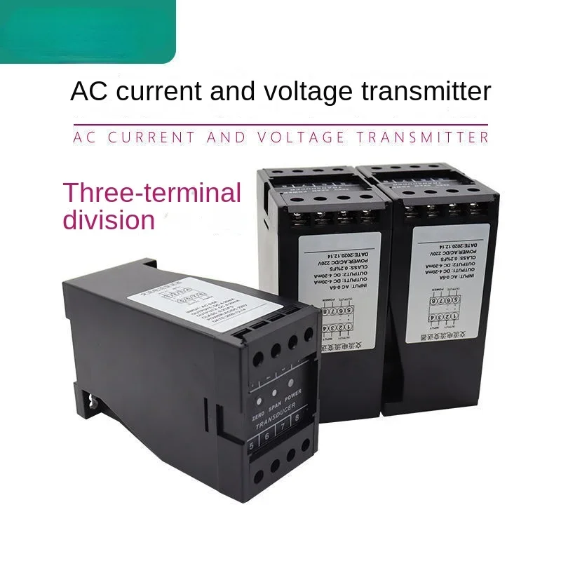 AC Current Voltage Transducer Sensor 0-5a Analog Output DC 4-20mA 0-10v Isolator