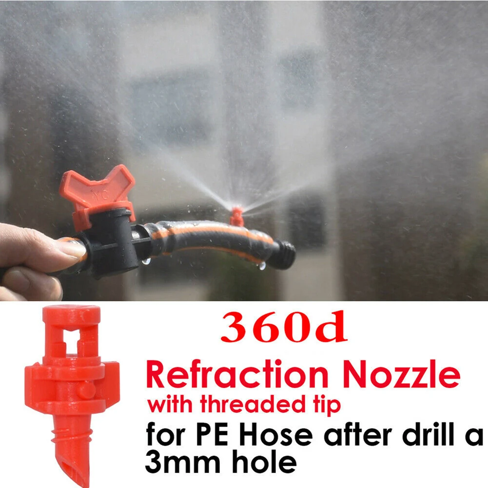 50PC Sprinklers Micro Spray Jets Garden Lawn Water Sprinklers 90° 180° 360°Watering Spray Misting Nozzle Sprinkler Irrigation