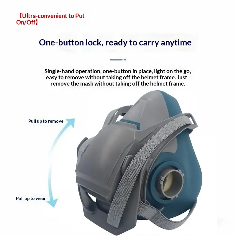 Silicone 6502QL Quick Buckle Gas Mask for Painting Anti-virus Industrial Construction Dust Miner Painter