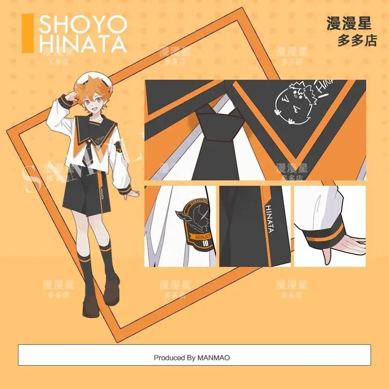 Anime Shoyo Hinata Cosplay Women JK Sailor Summer Uniform Short Sleeved Top Shorts Tie Shirt Suit Costume Role Play