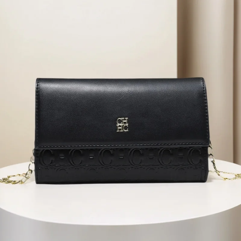 

Элегантная женская сумка-клатч CH из искусственной кожи с тиснением, модная модель 2026 года, с цепочкой через плечо