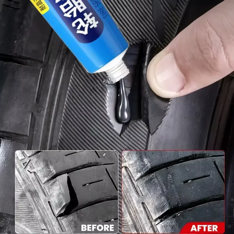 غراء إصلاح إطارات السيارة، غراء إصلاح الإطارات الجانبي الصلب للإصابة، رقعة عالمية، الكراك، الترابط، خدوش الإطارات الخارجية