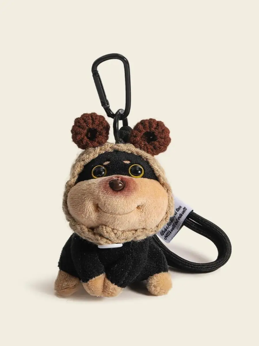 bees-dogs-plush-toy-bag-charm-keychain-school-bag-decorations-soft-doll-puppy-bear-design-fashionable-bag-accessories