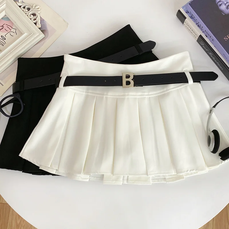 

Модная женская короткая юбка с высокой талией, плиссированная, стройнящая, с защитой от просвечивания, весна-лето, новинка