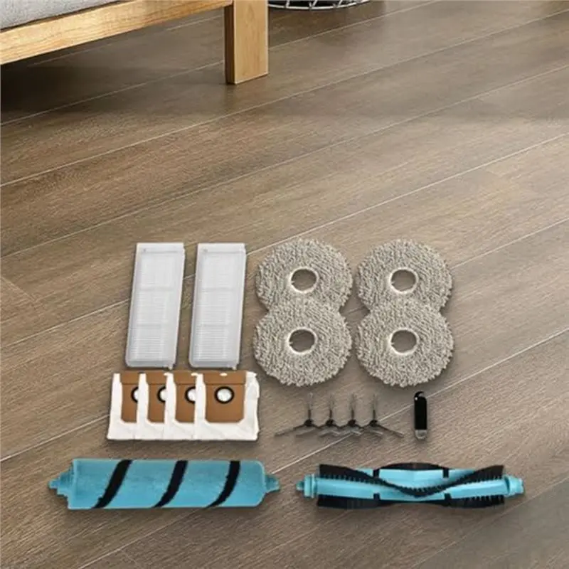 A52Q-Ersatzkit für Cecotec Conga 11090 mit Hauptbürste, Seitenbürsten, Filtern, Wischtüchern und Beuteln zur Reinigung – Detail 3