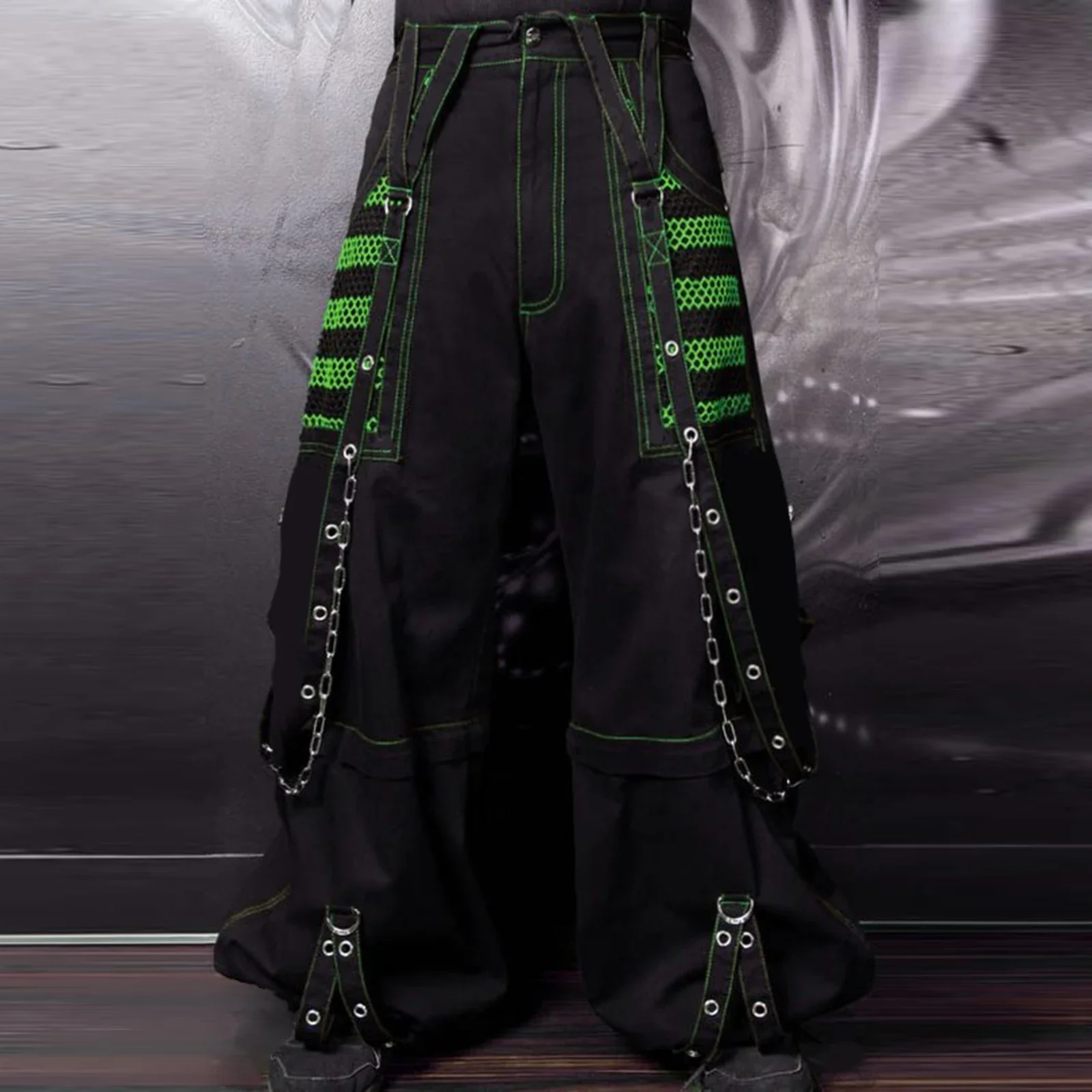 Women Cargo Pants High Waist Baggy Jeans Casual Wid Leg Denim Pants Grunge Gothic Harajuku Punk Y2k Trousers
