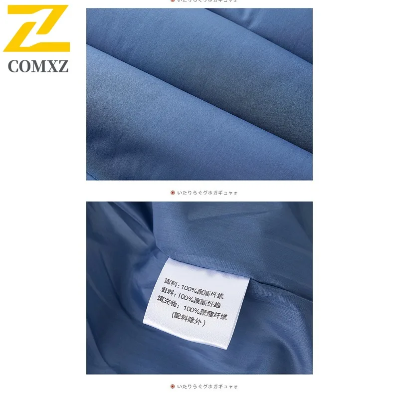 COMXZ 2025, осенне-зимняя парная хлопковая куртка из двух предметов с капюшоном, унисекс, толстое теплое модное пальто
