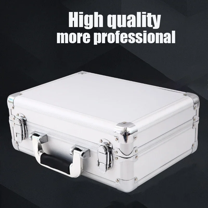 

Multifunctional Aluminum Alloy Tool Case with Lock Buckle Car Portable Storage Box Professional Large Capacity Work Tool Box