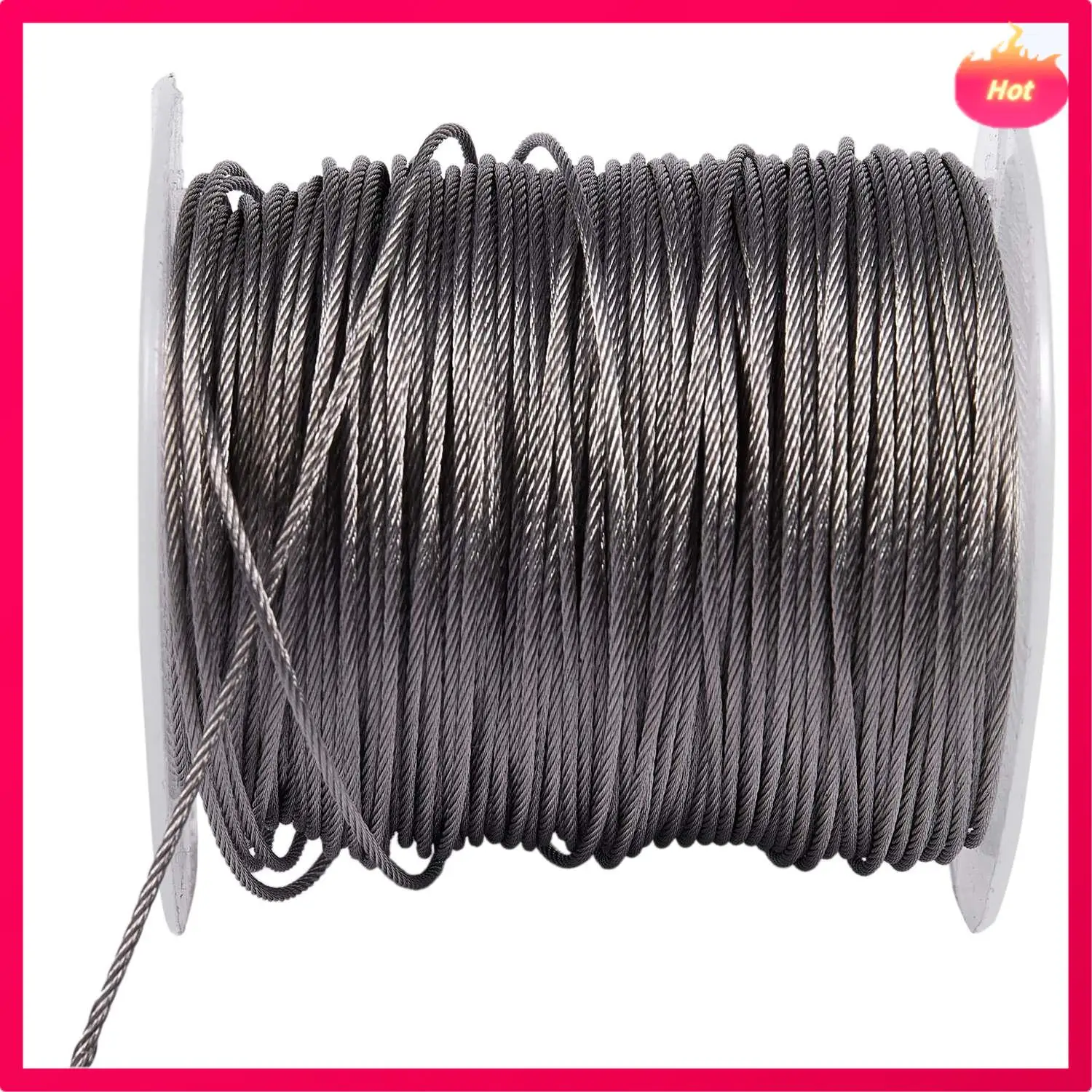 

ABYP Подъемный подъемный канат из нержавеющей стали диаметром 7X7 диаметром 1 мм, 177 футов