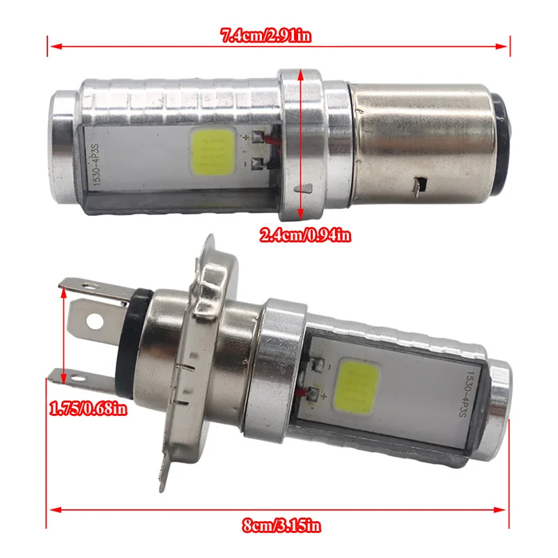 BA20D H6 S 2 Motorcycle LED Headlight Lamps Hi/Low Beam Conversion White Bulbs Motocycle Super Bright Spotlight Riding Light