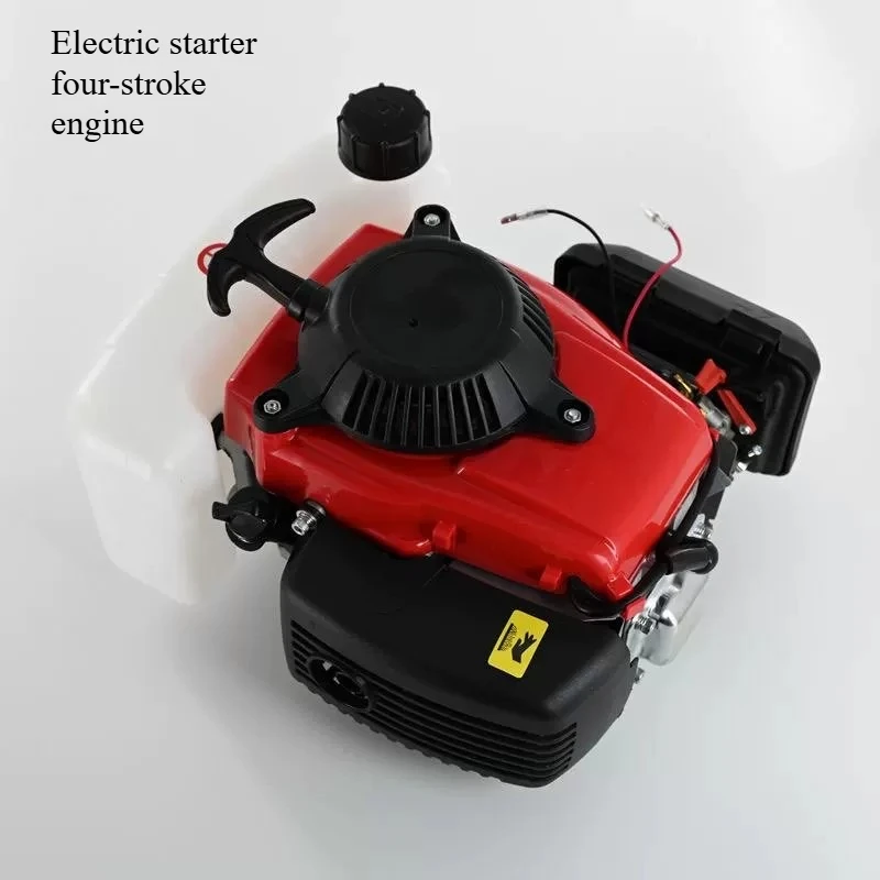 Electric start four-stroke engine, one-click start outboard machine, micro-tiller, ground drilling rig